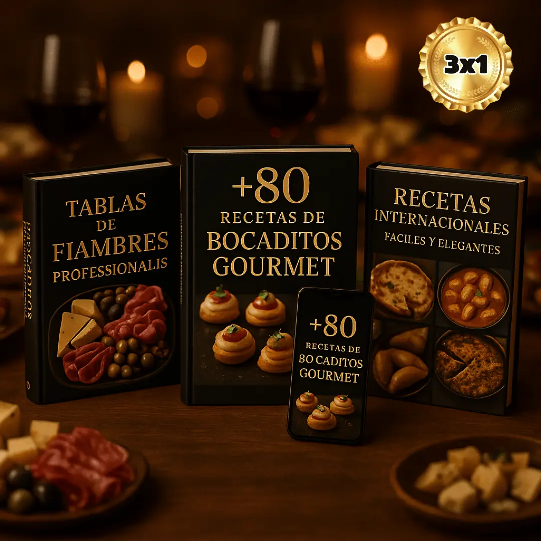 Combo 3x1 - 80 Receitas de Bocaditos Gourmet