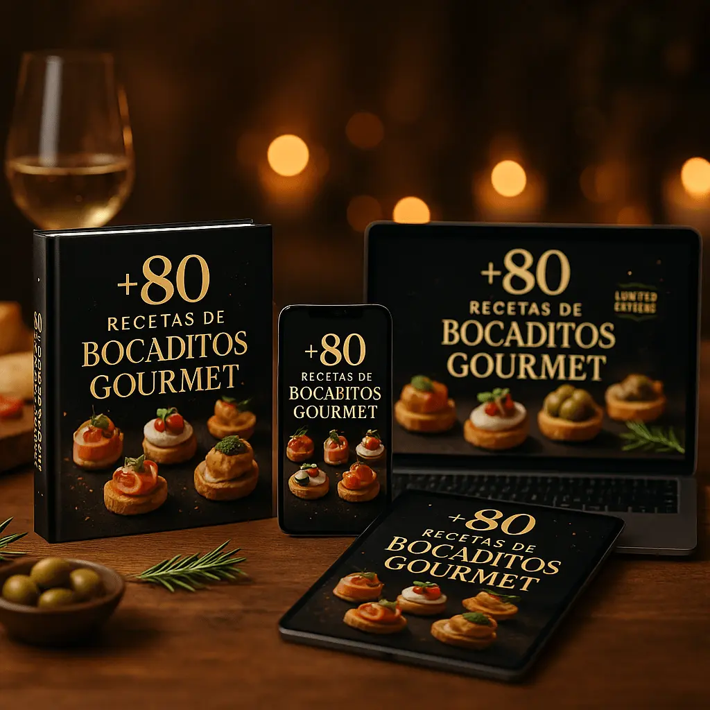 80 Recetas de Bocaditos Gourmet - Combo 3x1